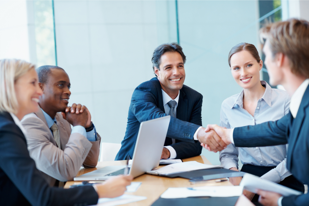 Professionals working with focus and accountability